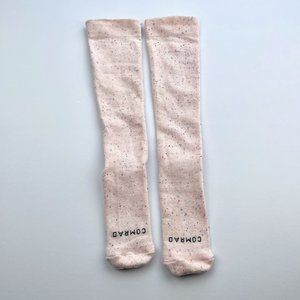 Comrad Knee High Recycled Cotton Compression Socks Rose Pink Cupcake Sprinkle